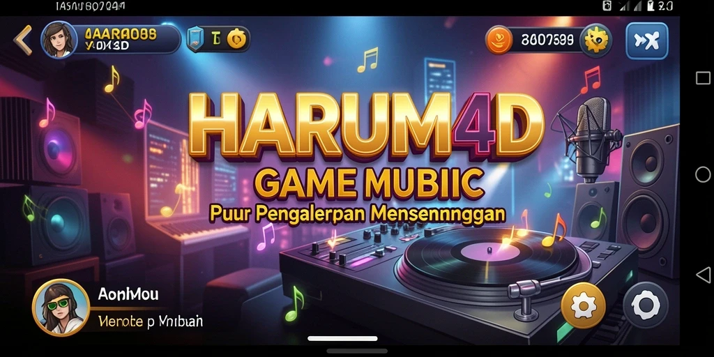 Tangkapan layar utama HARUM4D menampilkan gameplay yang seru dan interaktif.