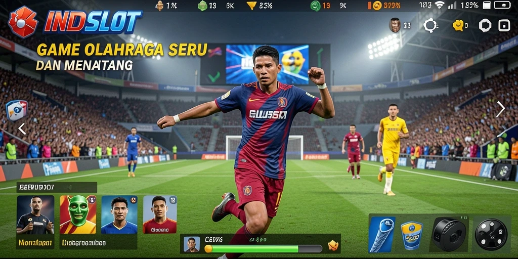 Tampilan gameplay seru dalam INDSLOT dengan berbagai cabang olahraga.