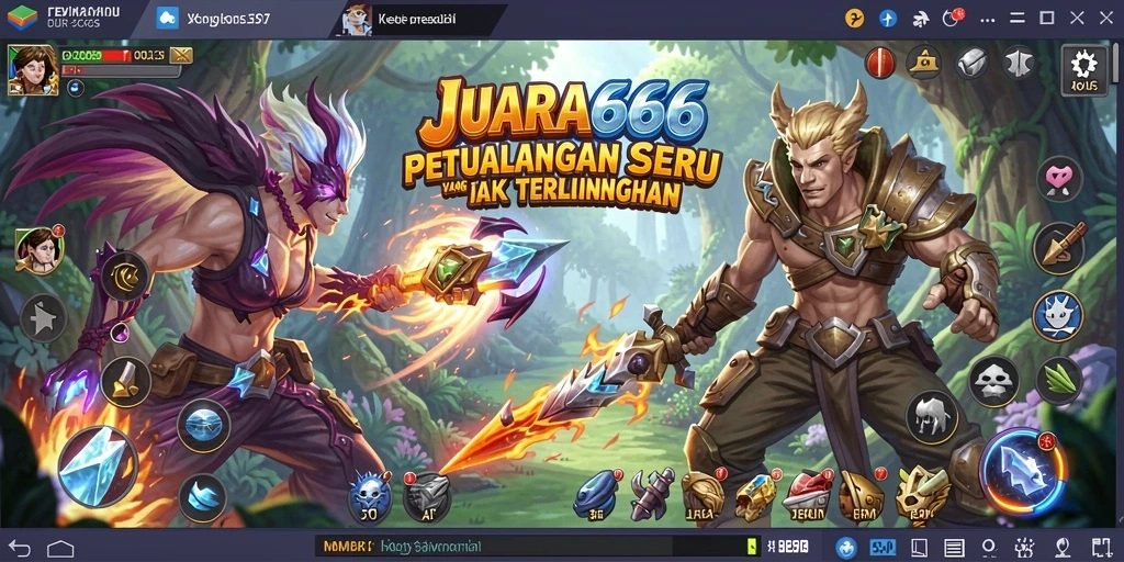 Screenshot menampilkan aksi seru dalam game Adventure JUARA666.