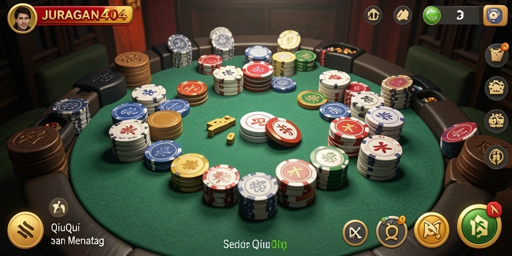 Tampilan gameplay QiuQiu yang seru dan kompetitif.