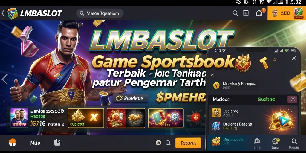 Tampilan antarmuka LMBASLOT dengan fitur taruhan olahraga.