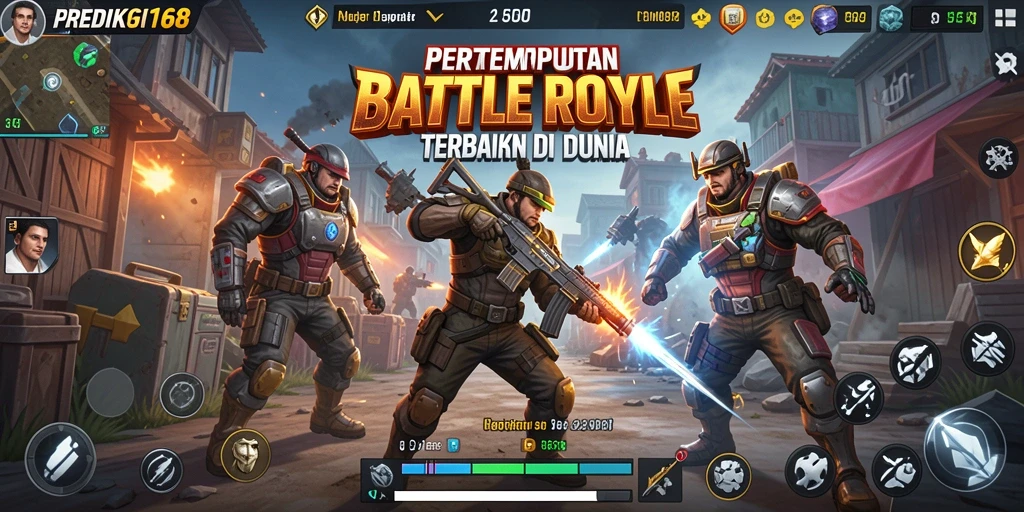 Screenshot PREDIKSI168 menampilkan aksi seru dalam pertempuran Battle Royale.