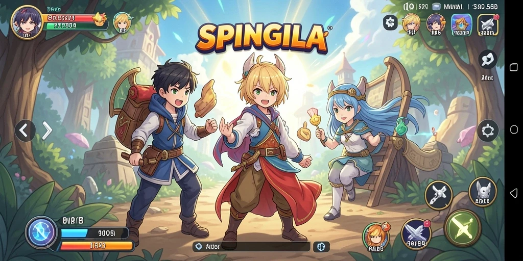 Screenshot dari SPINGILA menunjukkan aksi seru dalam dunia Anime.